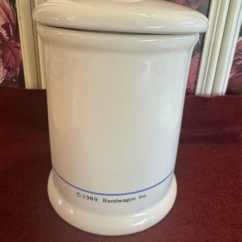 VTG “fat can” bacon grease ceramic canister jar featuring pig in chefs hat